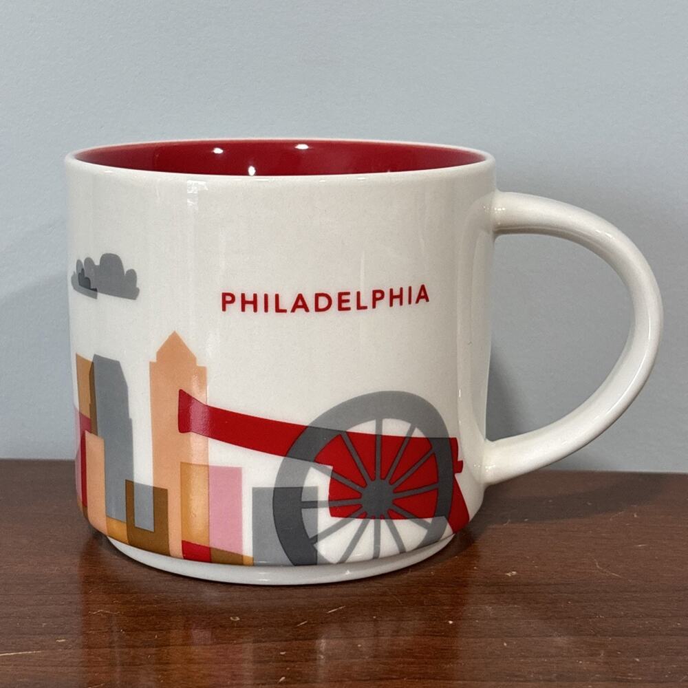Starbucks PHILADELPHIA You Are Here YAH Collection Coffee Mug Tea Cup 14oz 2015